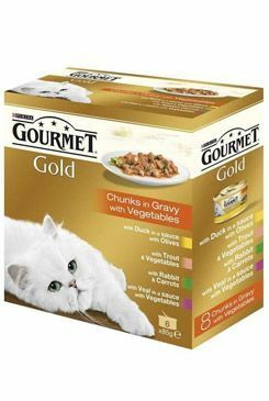 Gourmet Gold konz. kočka kousky ve šť.zelen. pack 8x85g