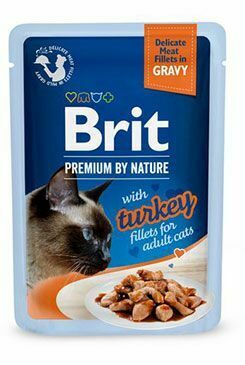 Brit Premium Cat D Fillets in Gravy with Turkey 85g