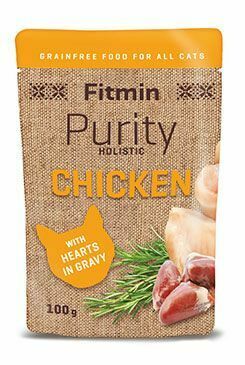 Fitmin cat Purity kuřecí se srdíčky kapsa 100g