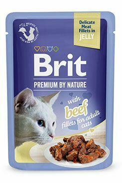 Brit Premium Cat D Fillets in Jelly with Beef 85g