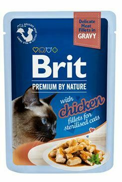 Brit Premium Cat D Fillets Gravy Chick Sterilised 85g