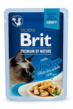 Brit Premium Cat D Fillets in Gravy with Chicken 85g