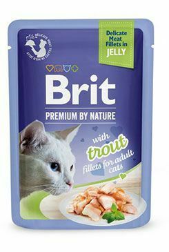 Brit Premium Cat D Fillets in Jelly with Trout 85g