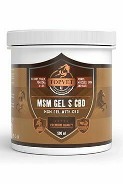 MSM gel s CBD pro koně TOPVET 500ml