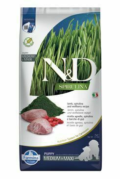 N&D SPIRULINA DOG Puppy M/L Lamb & Wolfberry 7kg